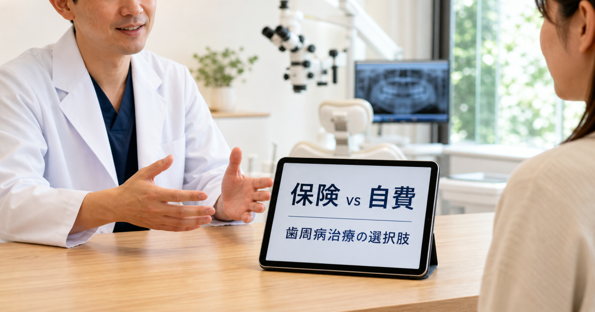 再発防止か費用か？歯周病治療の保険と自費の違いと3つの判断基準
