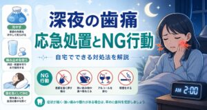 深夜の激しい歯痛を和らげる応急処置｜やってはいけないNG行動も解説