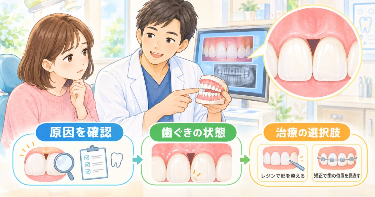 矯正後の前歯のブラックトライアングルはなぜ?埋める治療と注意点